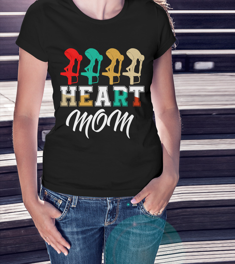 Swimming Mom Heart T-Shirt