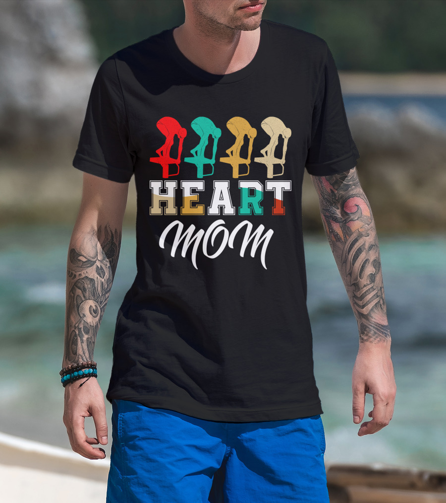 Swimming Mom Heart T-Shirt