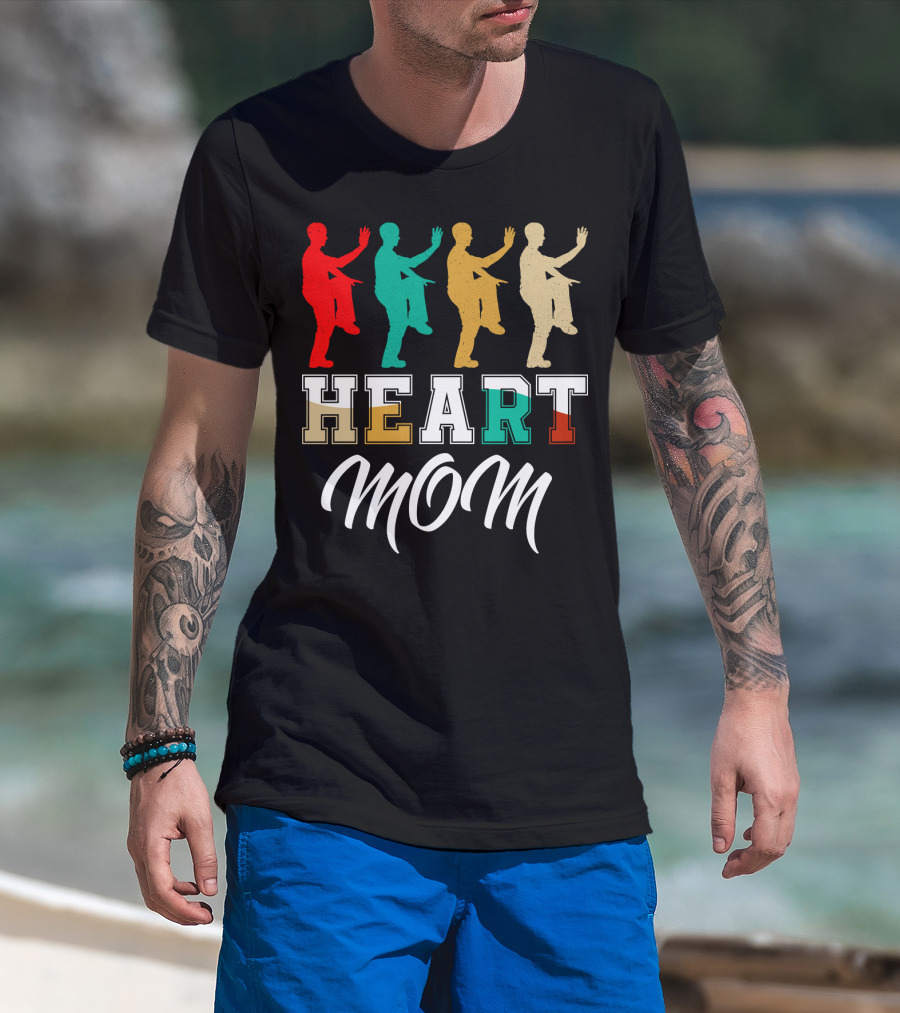 Kung Fu Fighting Heart Mom T-Shirt