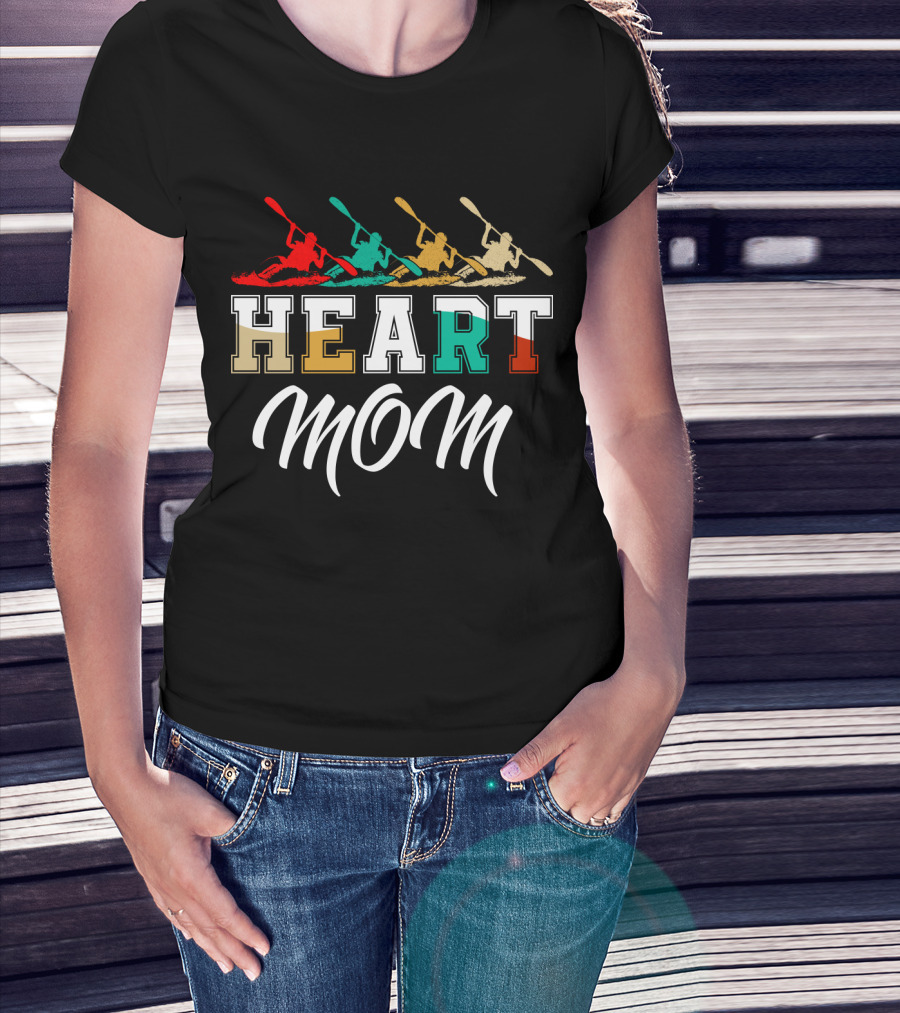 Kayaking Heart Mom T-Shirt