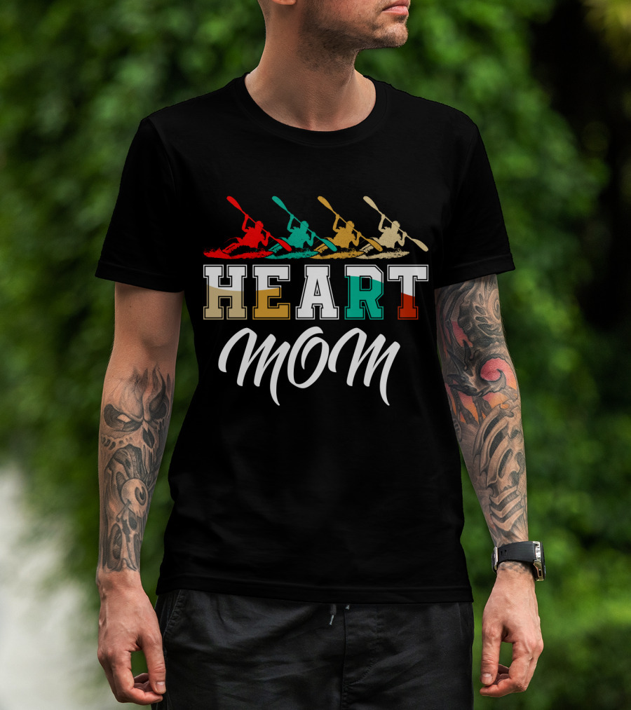 Kayaking Heart Mom T-Shirt