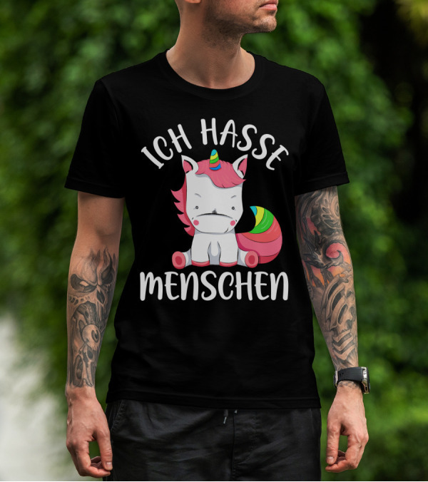 Ich Hasse Menschen Einhorn T-Shirt