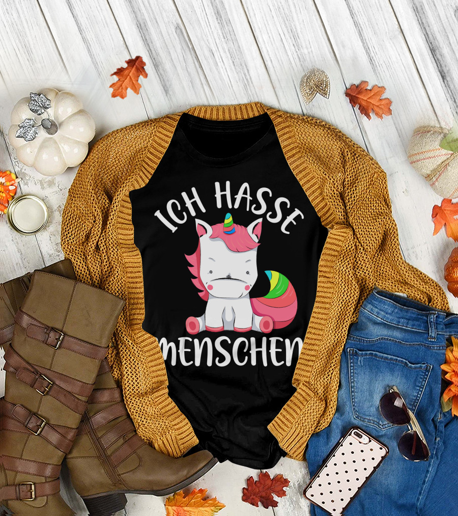 Ich Hasse Menschen Einhorn T-Shirt