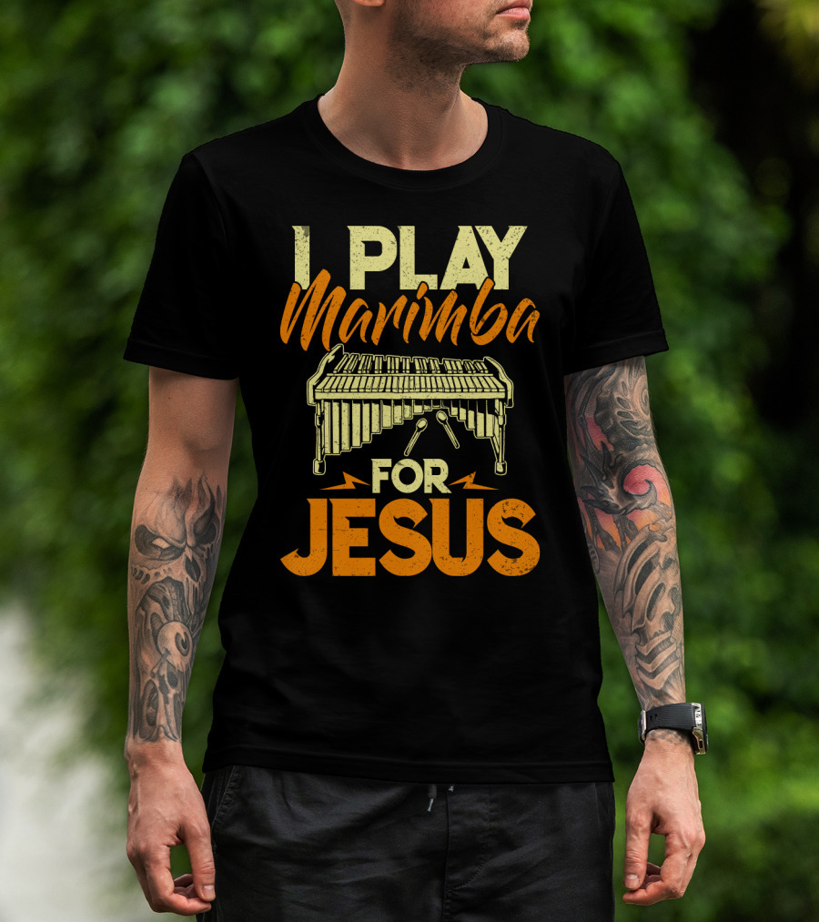 I Play Marimba For Jesus Vintage Marimba Instrument T-Shirt