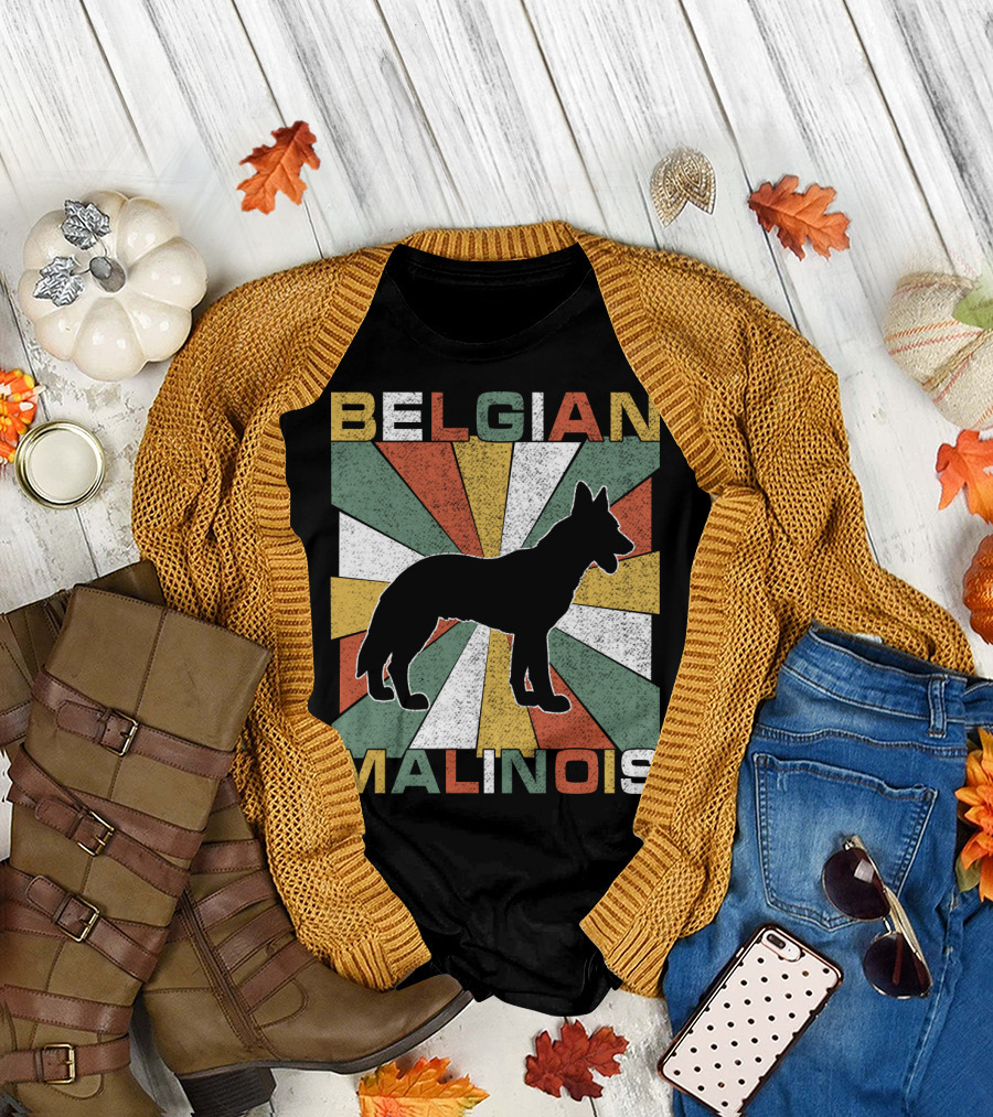 Belgian Malinois Retro 70s Vintage Dog T-Shirt