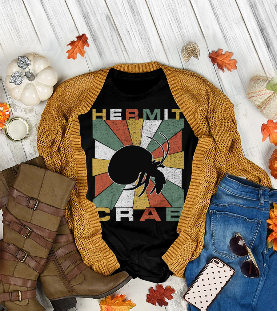 Hermit Crab Retro 70s Vintage T-Shirt