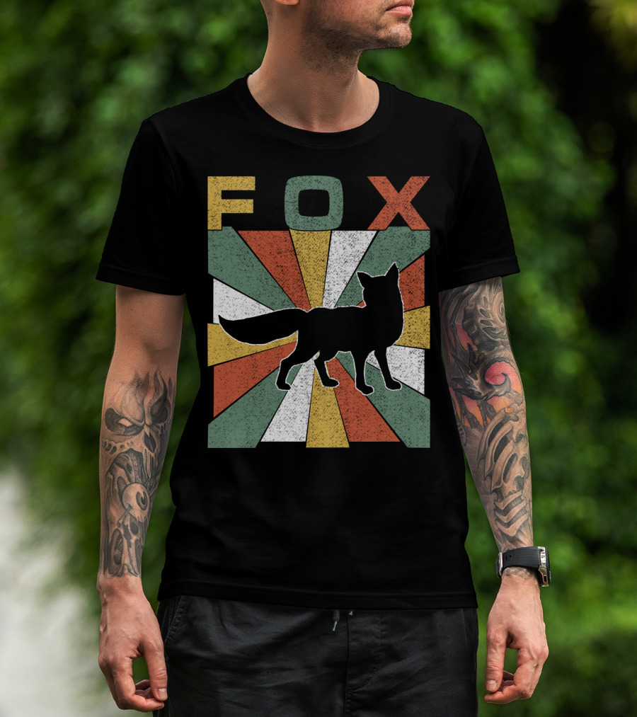 FOX Retro Vintage 70s Silhouette Burst T-Shirt