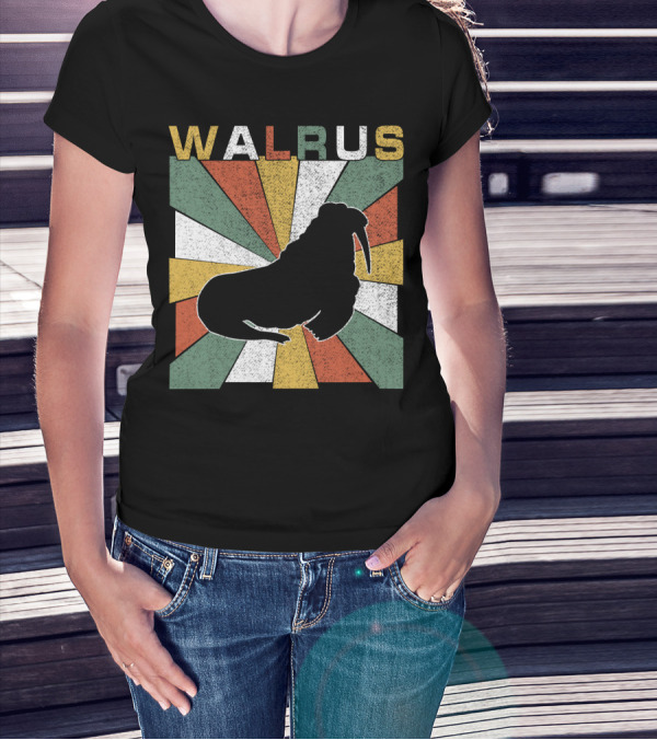 WALRUS Retro 70s Vintage Sunburst T-Shirt