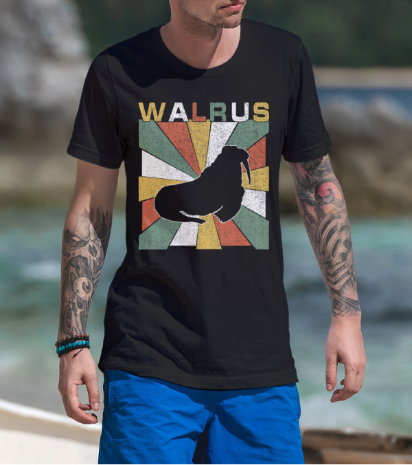 WALRUS Retro 70s Vintage Sunburst T-Shirt