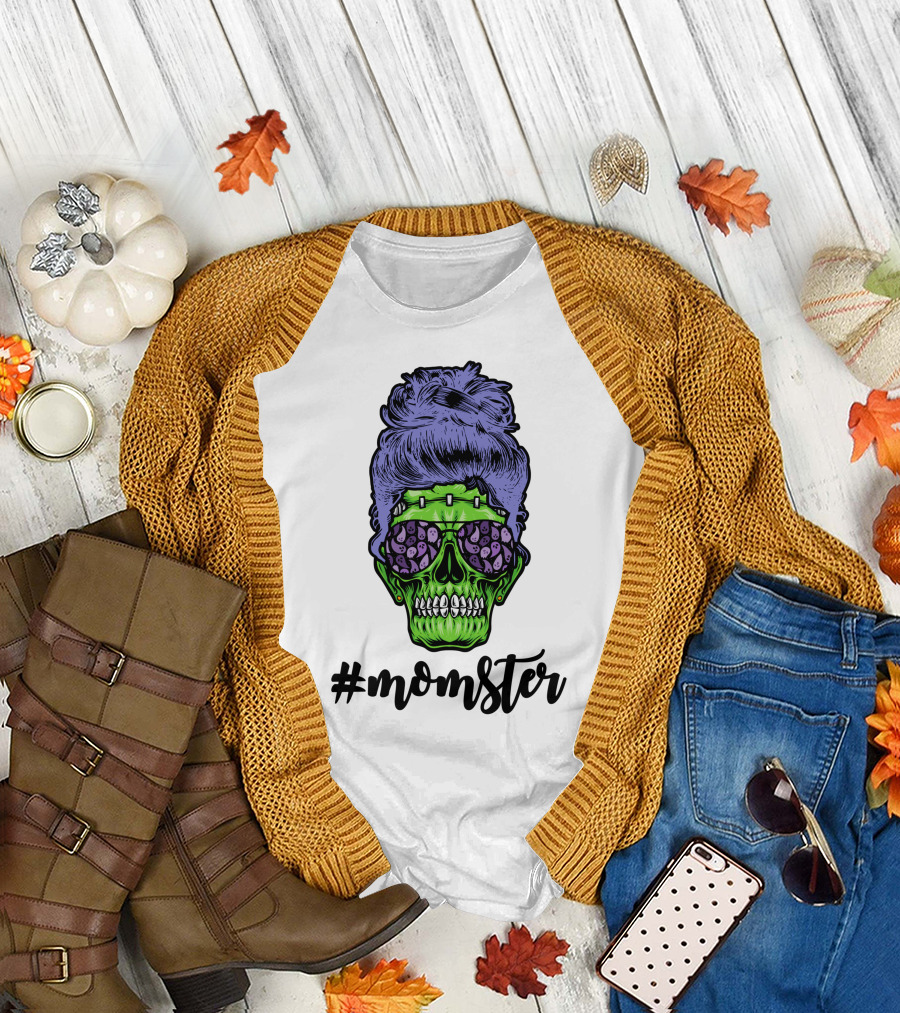 momster Skull Halloween T-Shirt