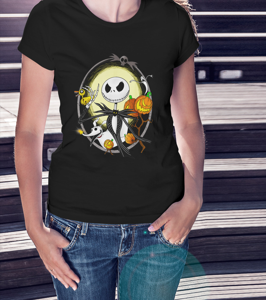 Jack Skellington Halloween Celebration Scene T-Shirt