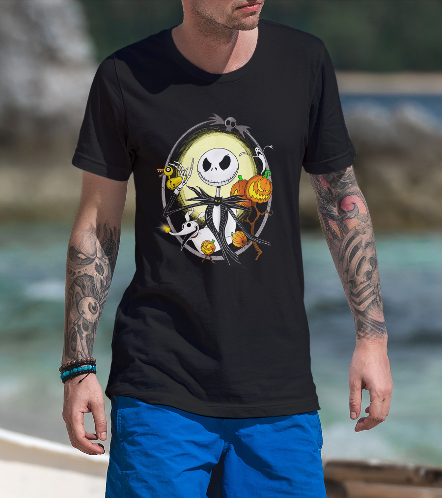 Jack Skellington Halloween Celebration Scene T-Shirt