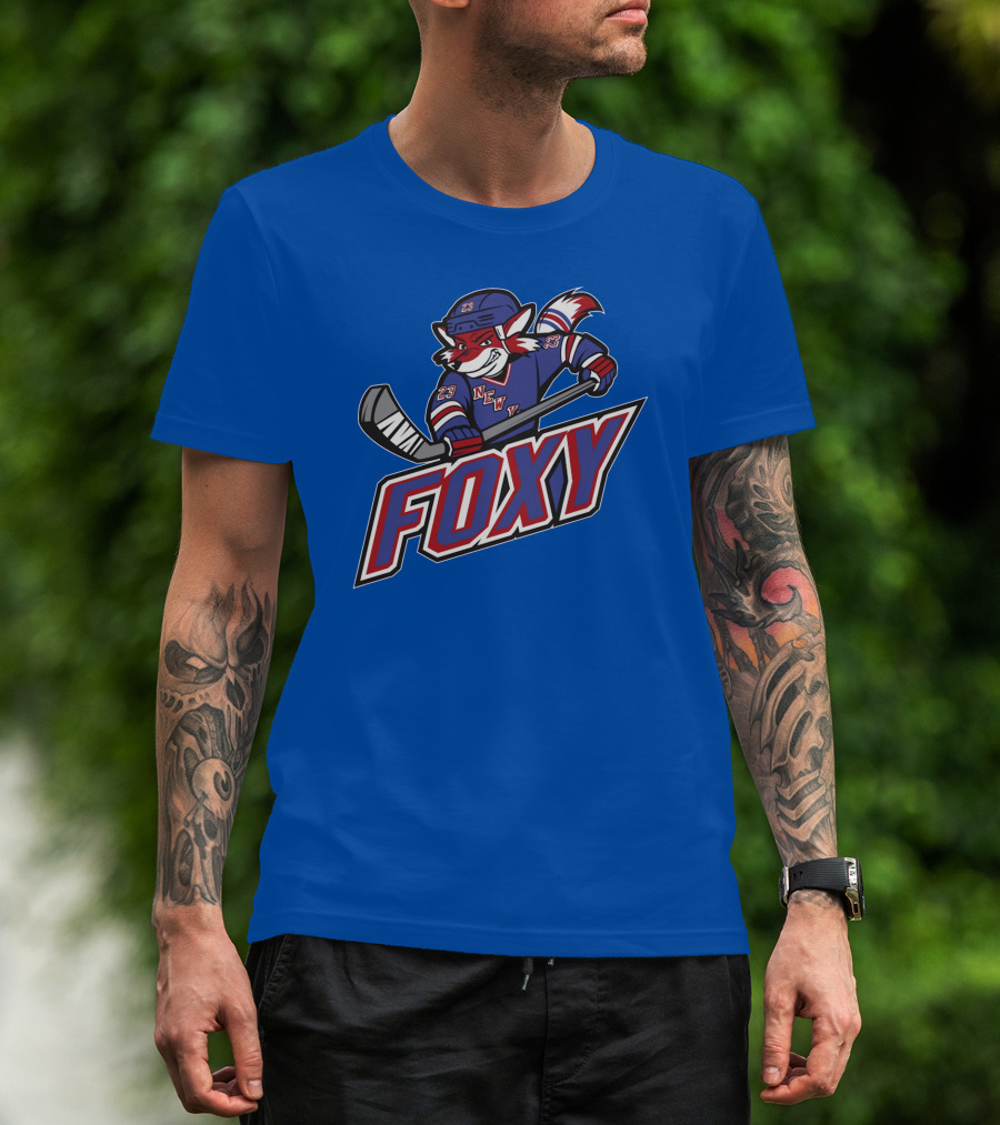 Foxy Hockey New York Blue We Bleed Blue Stores T-Shirt