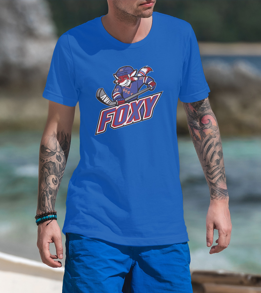 Foxy Hockey New York Blue We Bleed Blue Stores T-Shirt