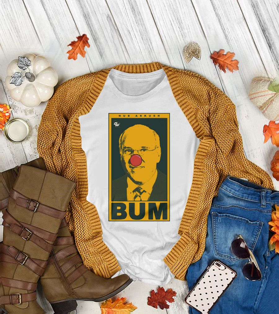 Green Bay Packers Hub Arkush Bum Clown Nose T-Shirt