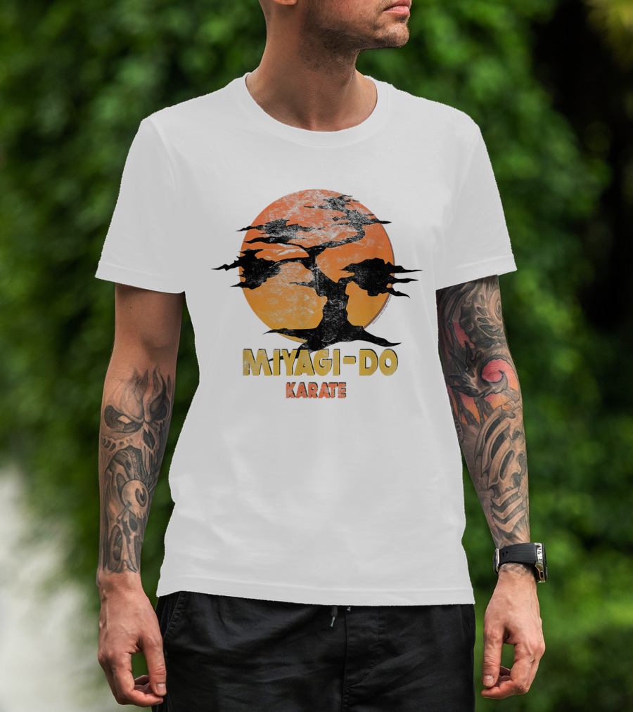 Miyagi-Do Karate Vintage Sun And Tree T-Shirt