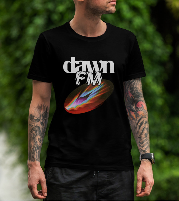 Dawn FM Rip Black Retro Cosmic Burst T-Shirt