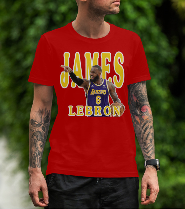 LeBron James Lakers Basketball 6 Jersey T-Shirt