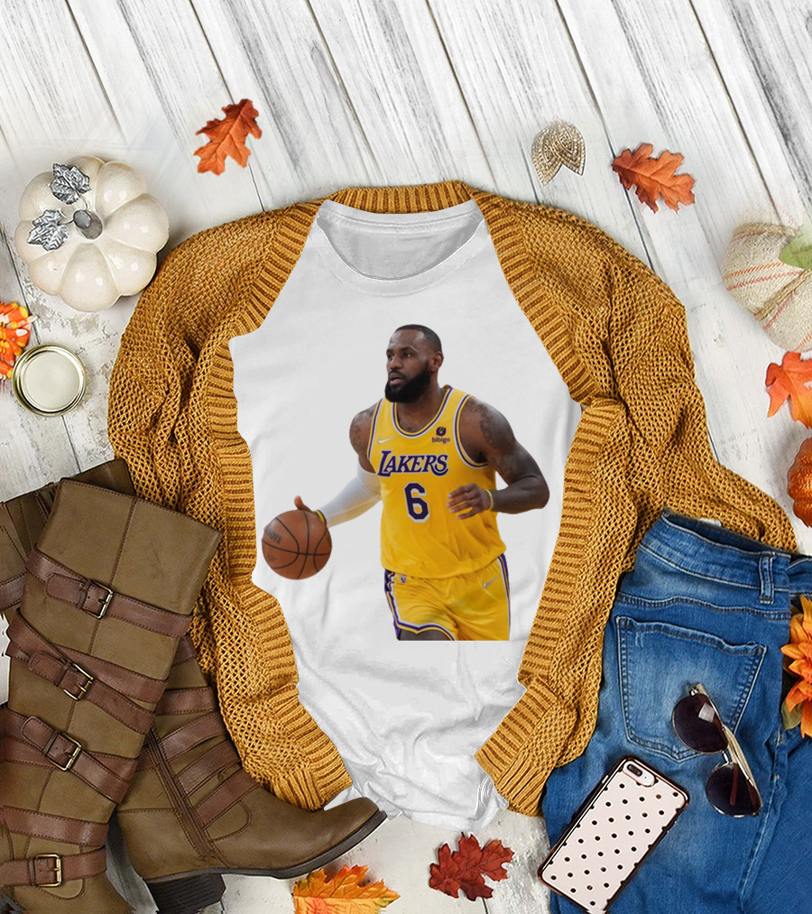 LeBron James Lakers NBA All Star 6 Jersey Basketball T-Shirt
