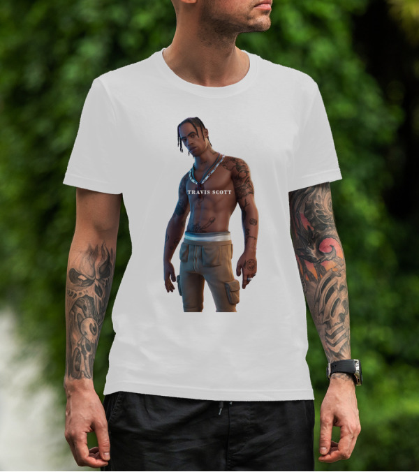 TRAVIS SCOTT Fortnite Outfit Tattoo T-Shirt