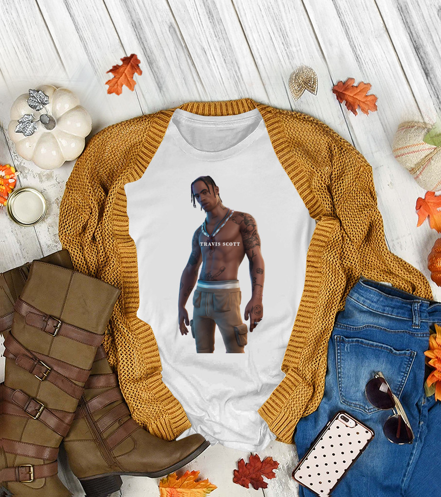TRAVIS SCOTT Fortnite Outfit Tattoo T-Shirt