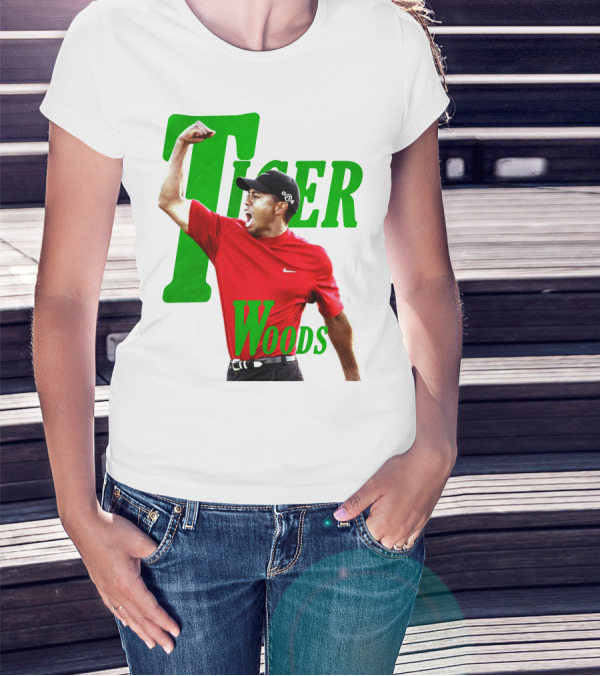 Tiger Woods Iconic Victory Pose Golf Tank Top T-Shirt