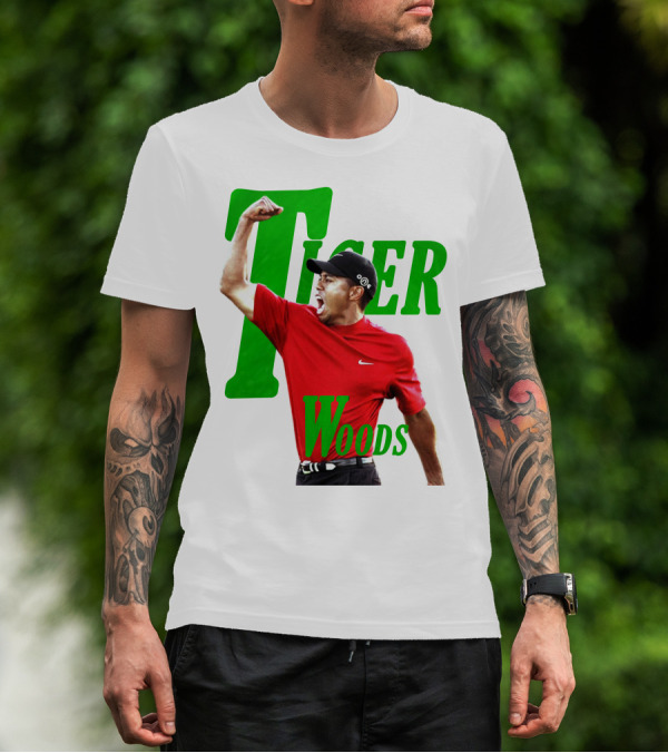 Tiger Woods Iconic Victory Pose Golf Tank Top T-Shirt