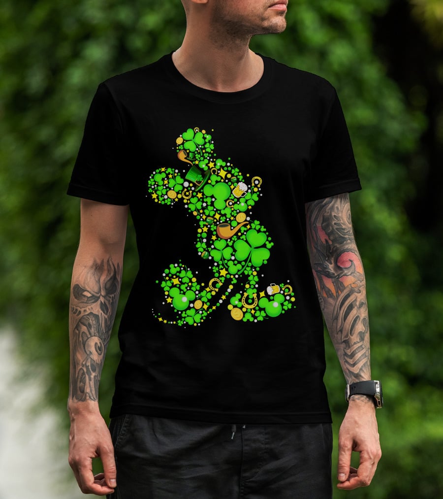Clover MK Mickey Mouse St. Patrick's Day Lucky Icon Assembly T-Shirt