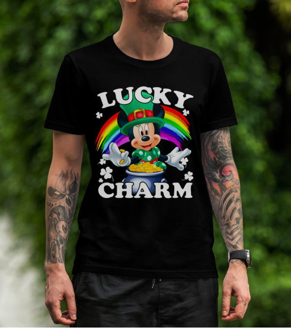 Lucky Charm Rainbow Mickey Pot Of Gold T-Shirt
