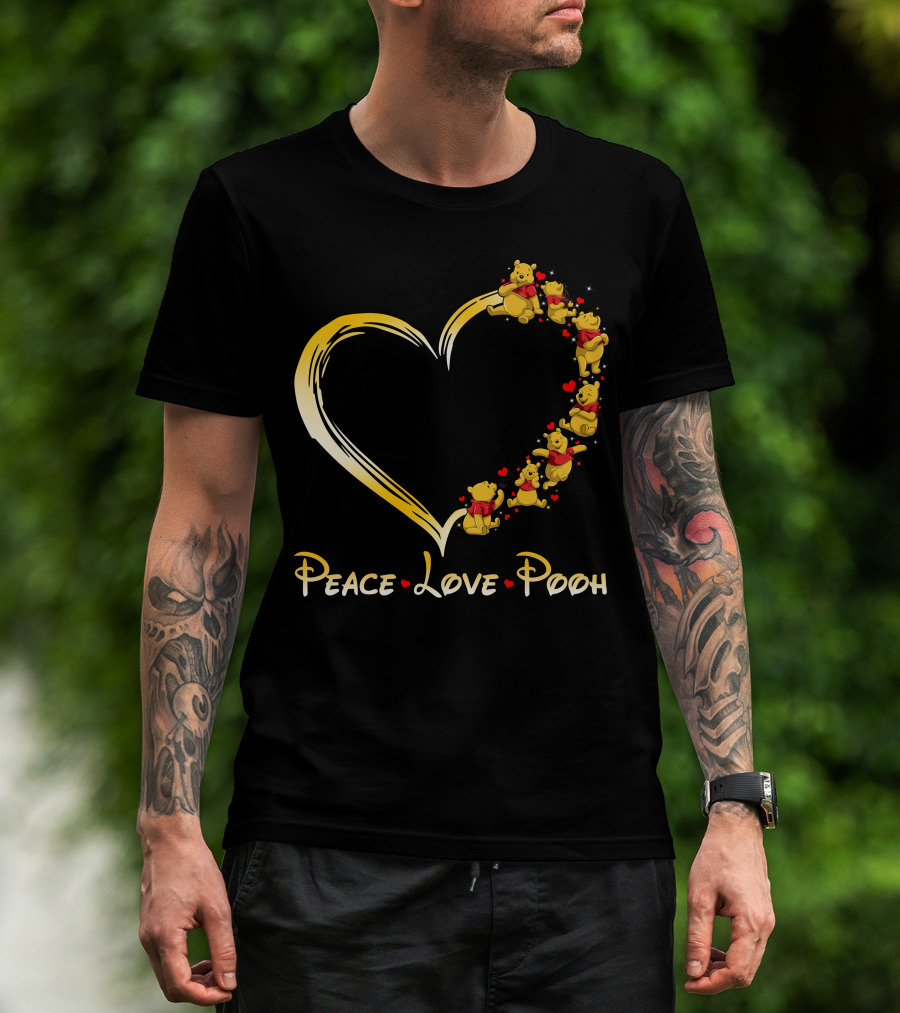 Peace Love Pooh Heart T-Shirt