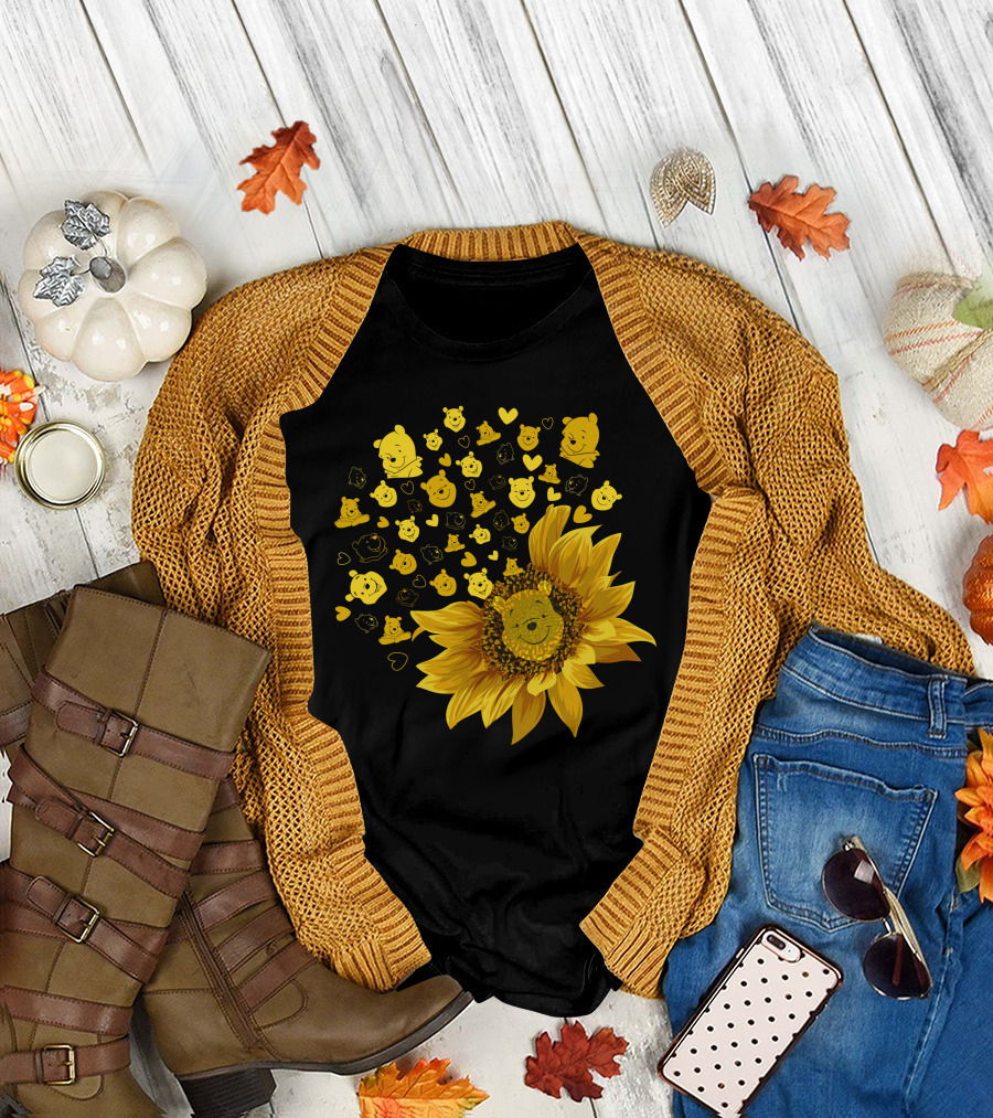 Pooh Sunflower Faces T-Shirt