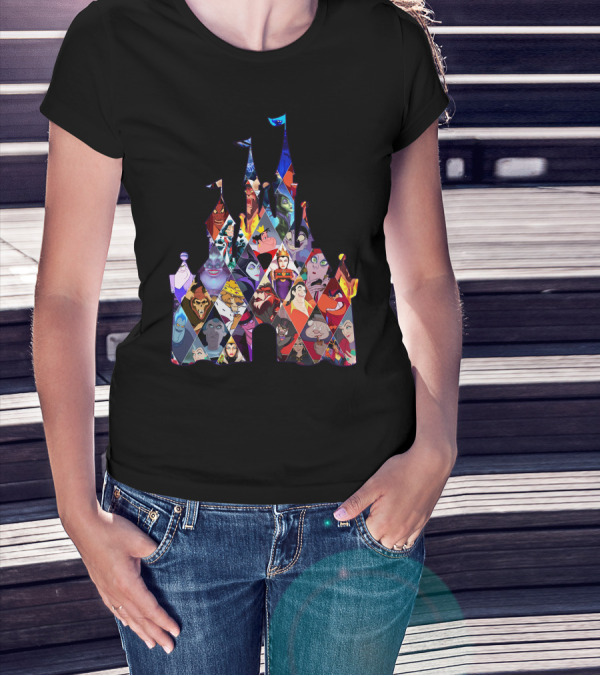 Disney Villains Castle Silhouette Collection T-Shirt