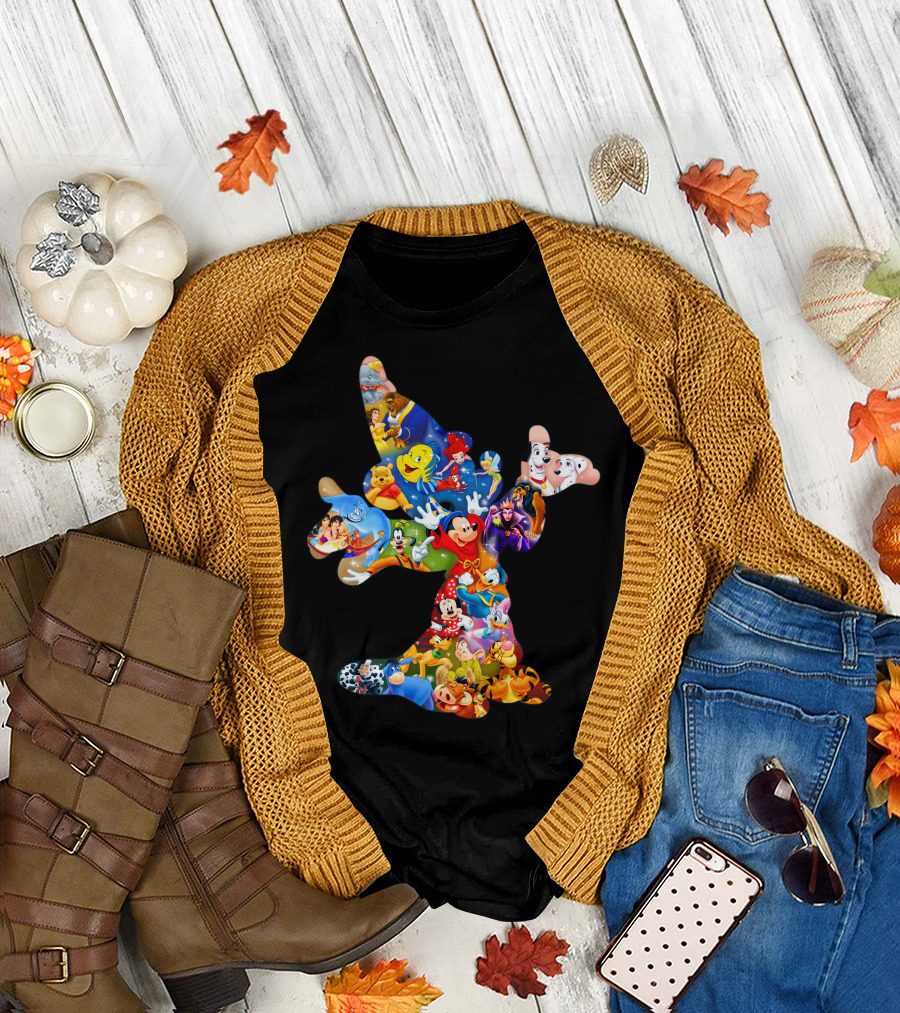 Mky Characters Disney Character Collage T-Shirt