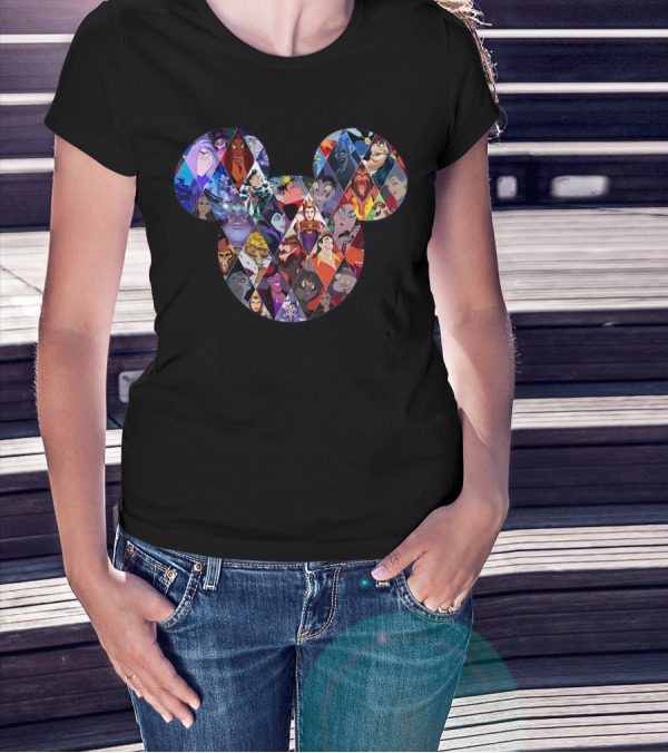 Mickey Villains Collage T-Shirt