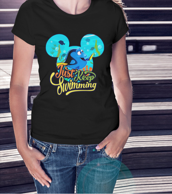 Just Keep Swimming Mickey Mouse Ears Dory T-Shirt