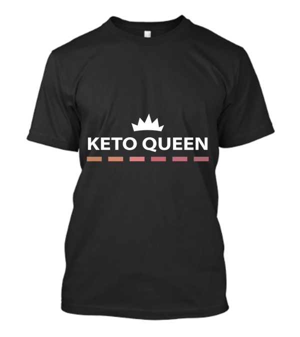 Keto Queen Crown Above Text With Colorful Blocks T-Shirt