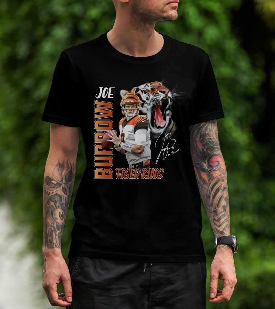 Joe Burrow Tiger King Cincinnati Bengals Football T-Shirt