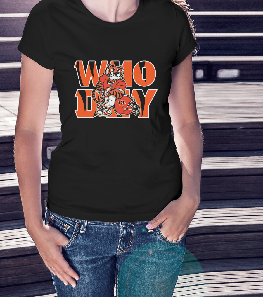 WHO DEY Tiger Football Spirit T-Shirt