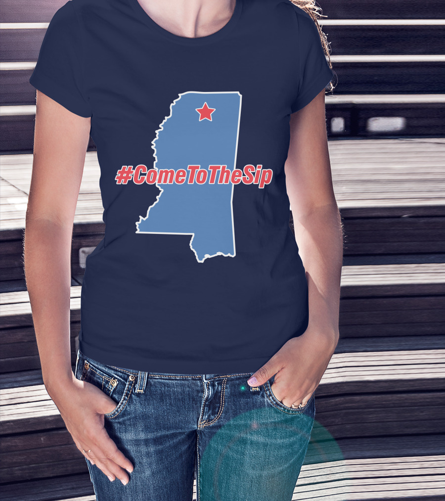 Lane Kiffin Come To The Sip #ComeToTheSip Mississippi Outline With Star T-Shirt