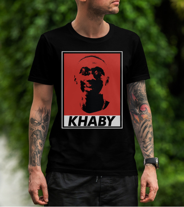 Khaby Lame Bold Graphic Red And Black T-Shirt