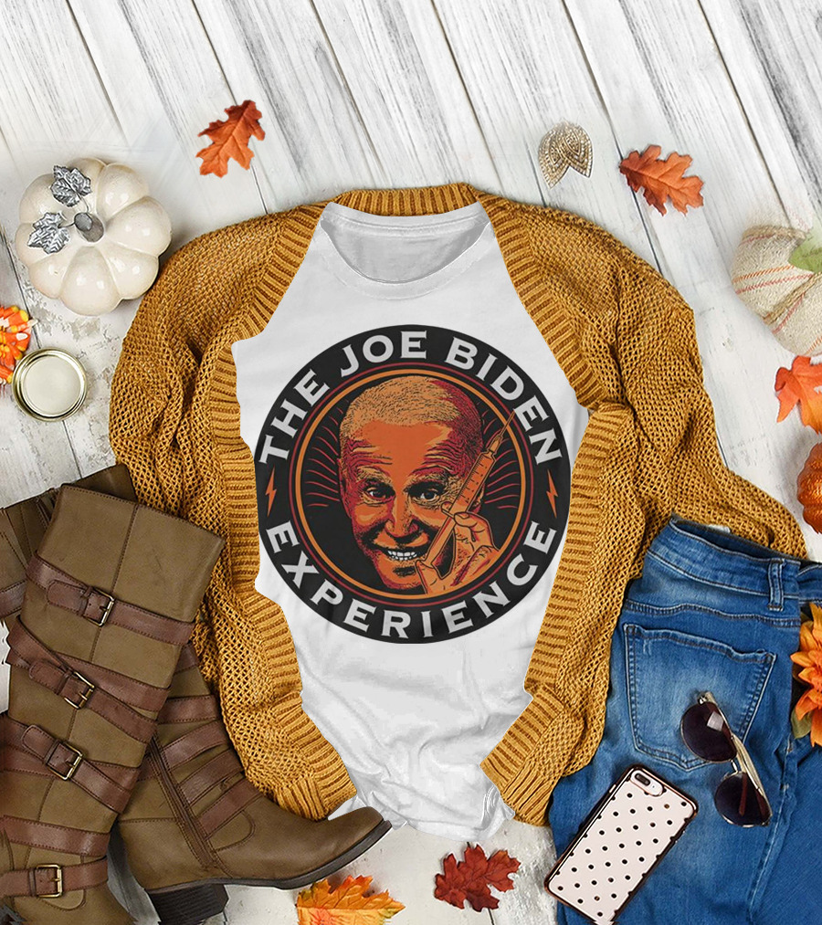 The Joe Biden Experience Parody Stencil With Hypodermic Needle T-Shirt