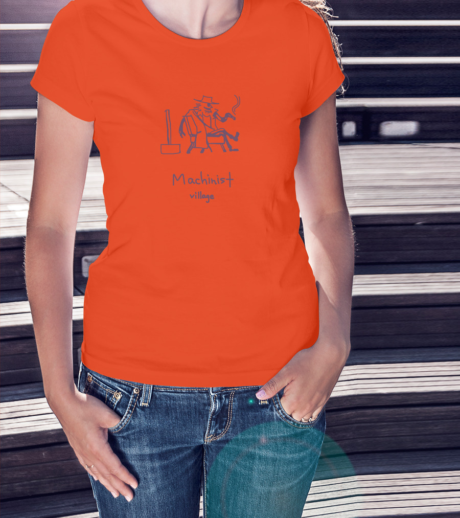 Machinist Village Smoking Figure With Hammer T-Shirt