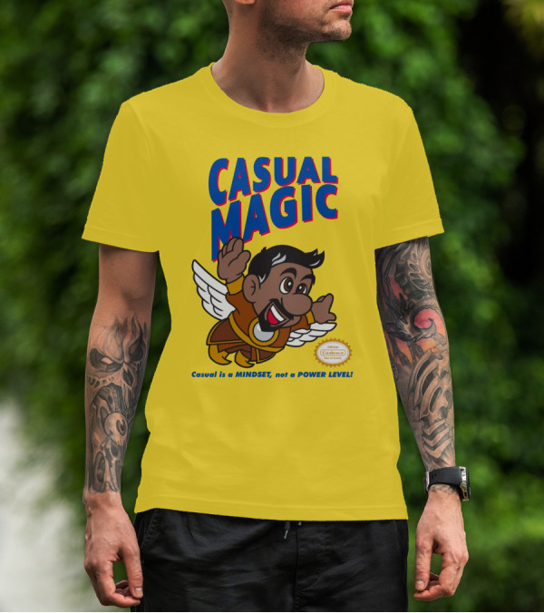 CASUAL MAGIC Casual Is A MINDSET Not A POWER LEVEL Coalescece Seal T-Shirt