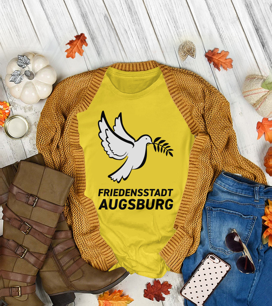Friedensstadt Augsburg Peace Dove with Olive Branch T-Shirt