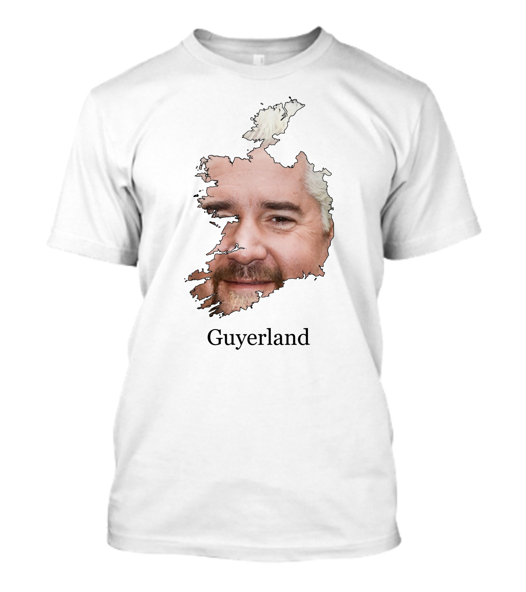 Flavortown Guyerland Map Face T-Shirt