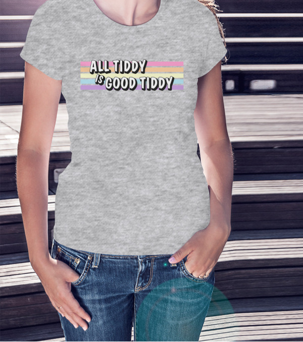 All Tiddy Is Good Tiddy Pastel Pride Stripes T-Shirt