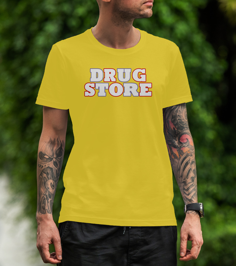 DRUG STORE Bold Retro Text T-Shirt