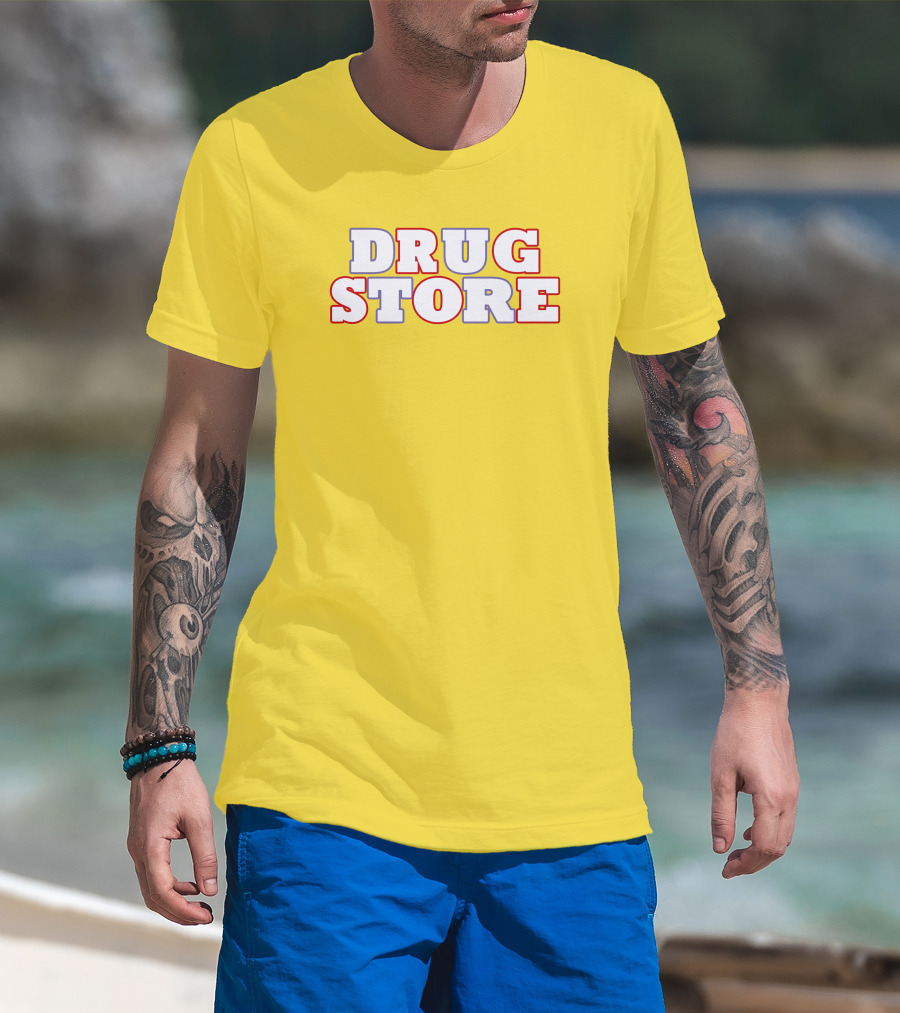 DRUG STORE Bold Retro Text T-Shirt