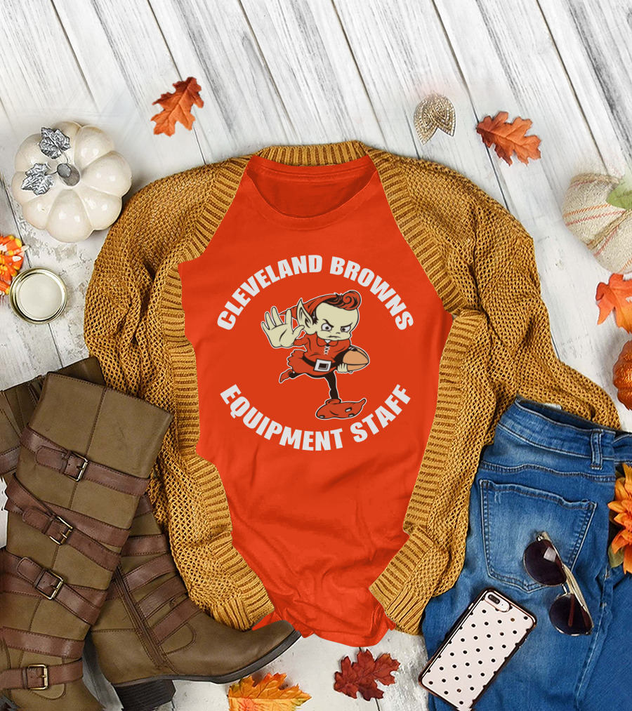 Cleveland Browns Equipment Staff Brownie Mascot T-Shirt