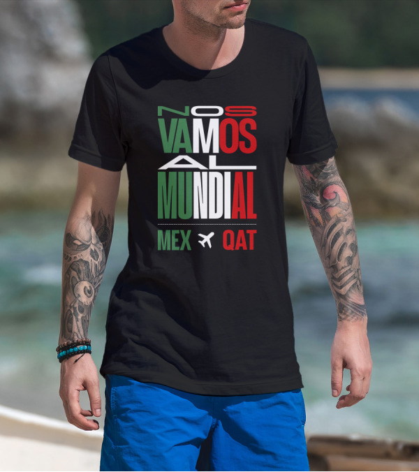 Nos Vamos Al Mundial Mex Qat Airplane T-Shirt